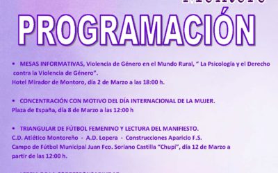 Declaración Institucional del Ayuntamiento de Montoro con motivo del 8 Marzo «Día Internacional de las Mujeres»