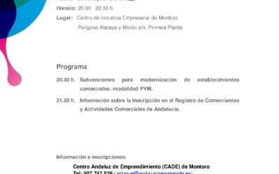 Jornada Técnica    “Subvenciones para Modernización de Establecimientos Comerciales”