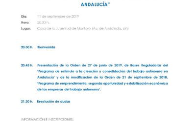 Jornada informativa » Nuevos incentivos a las personas autónomas en Andalucía»