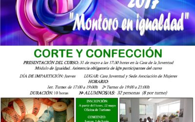 Curso » Corte y Confección»´. Montoro en Igualdad 2017