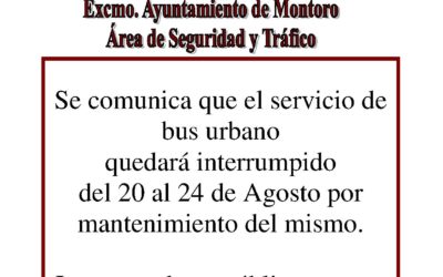 Interrupción del servicio del bus urbano
