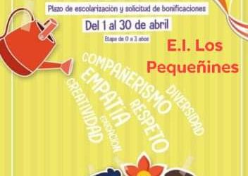 Plazo Escolarización curso 2019/20 E.I. «Los Pequeñines»