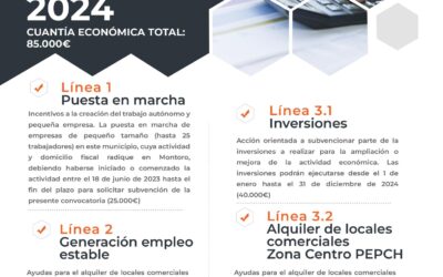 Convocatoria Subvenciones a Empresas y autónomos de Montoro 2024